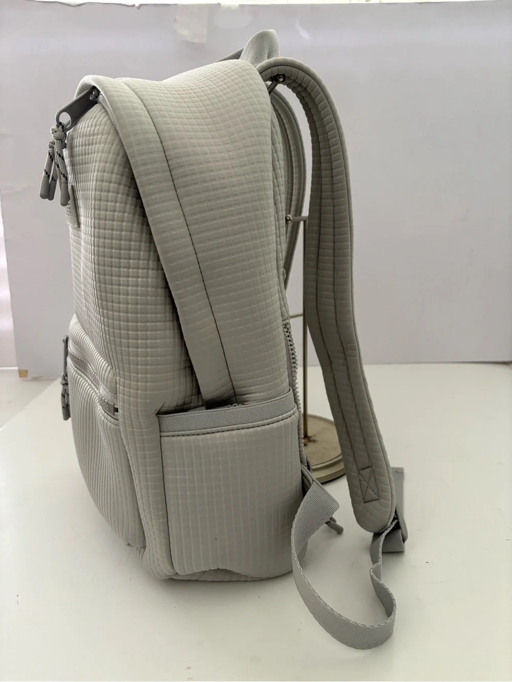 Dagne Dover Light Gray Travel Backpack